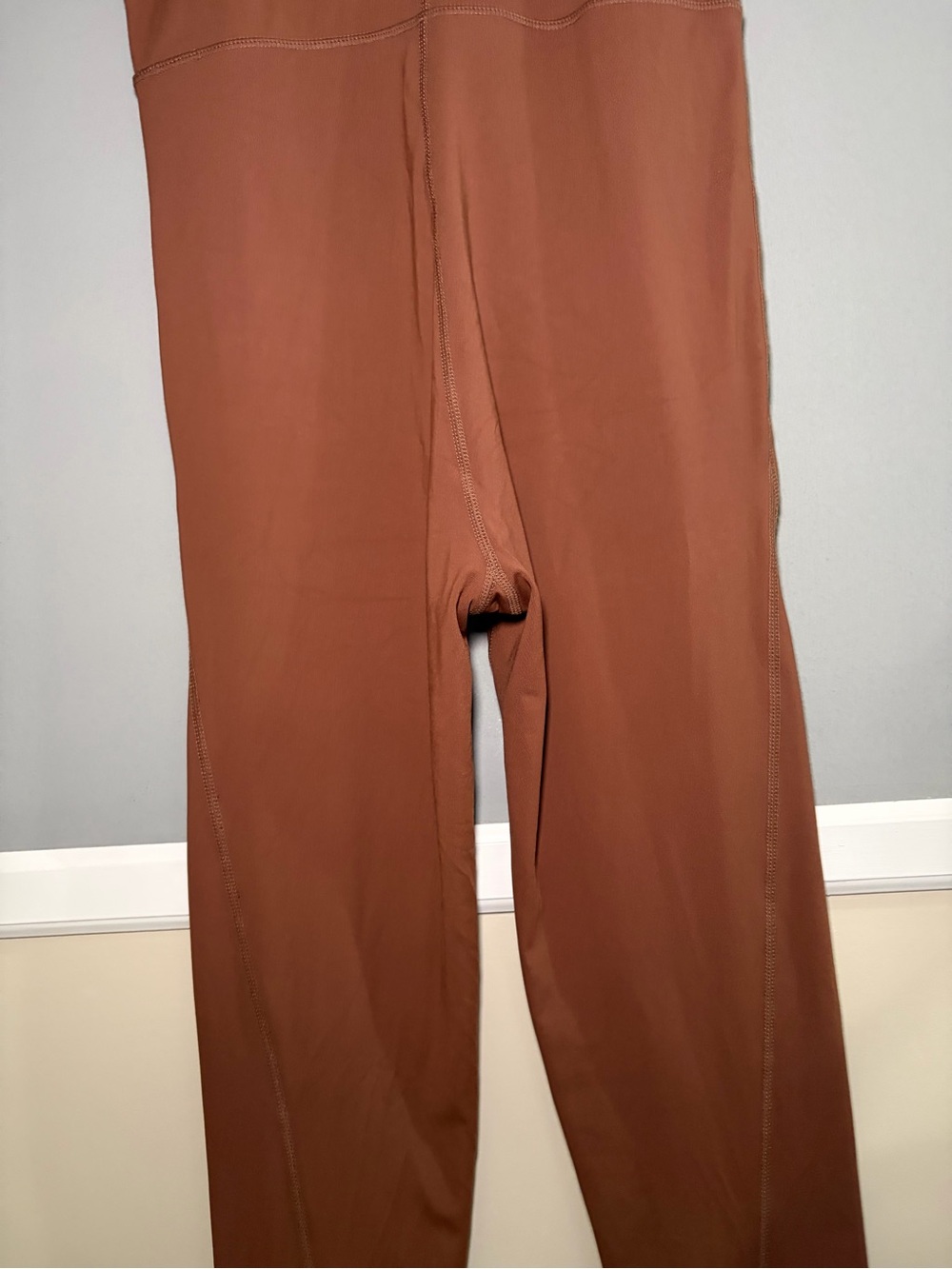 Mi Ami Francesca’s Brown Jumpsuit Adjustable Straps Stretch One Piece Athleisure - Picture 8 of 16